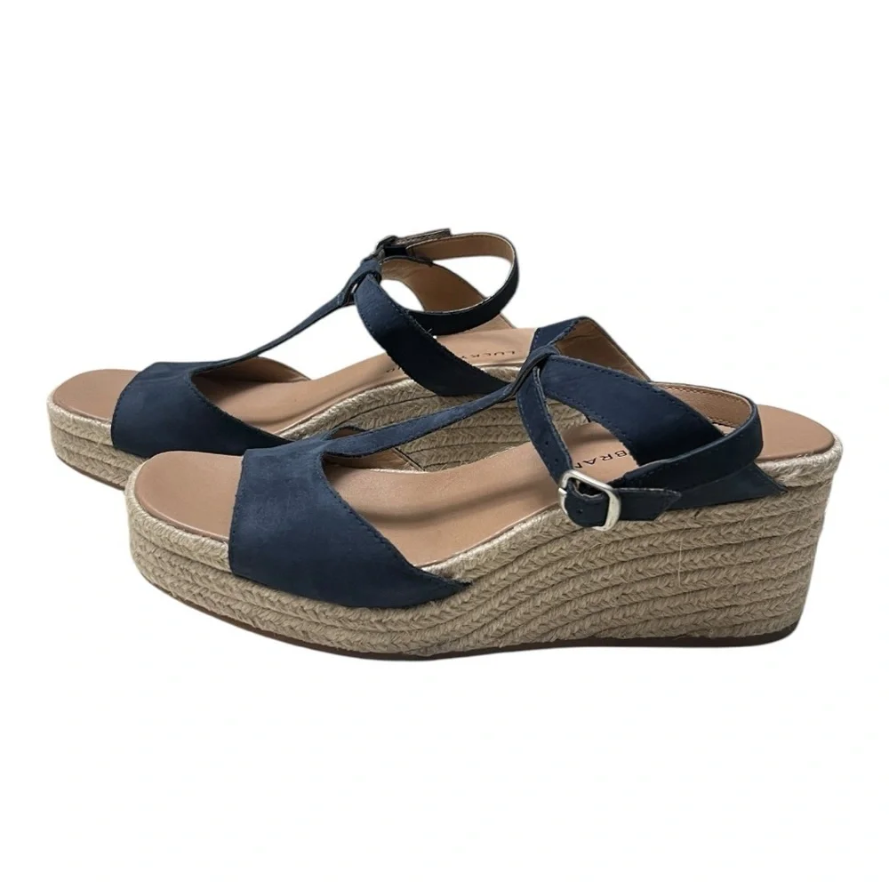 Lucky Brand Espadrille Navy Blue Sandals Size 9.5M
